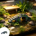 thumbnail image 1 of Qocolcyl Turtle Basking Platform Rock Hideout, Reptile Cave Climbing Decor Resin Aquarium Terrace Shelter, Multi-Function Fish Tank Paludarium Landscape Ornament for Turtles Lizards Amphibians, 1 of 7