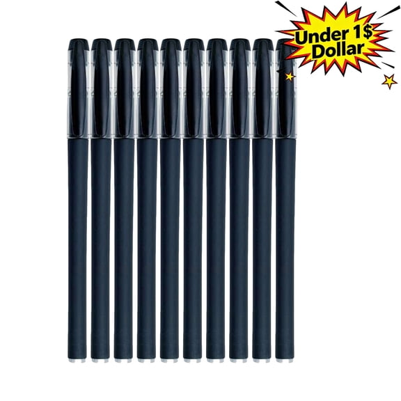 Qocolcyl Under 1 Dollar Black Gel Pens Fine Point 0.5mm Smooth Writing Gel Pens With Refillable Ink For Classroom Office Home And Journaling Use