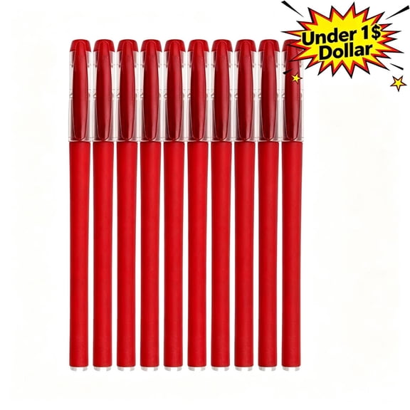 Qocolcyl Under 1 Dollar Red Gel Pens Fine Point 0.5mm Smooth Writing Gel Pens With Refillable Ink For Classroom Office Home And Journaling Use