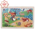 thumbnail image 1 of Qocolcyl Wooden Cartoon Animal Peg Puzzles for Preschool Toddler Ages 2 3 4+ Educational Toys,Kids Early Learning Wooden Puzzle Set for Boys Girls Christmas Stocking Stuffers Holiday Birthday Gift, 1 of 2
