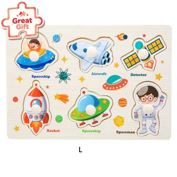 Qocolcyl Wooden Puzzles for Toddlers 12-18 Months,Animal Fruit Number Shape Matching,Montessori Early Educational Toy Kids Preschool Ages 3 4 5 6+ Puzzle Board Set for Christmas Holiday Birthday Gift