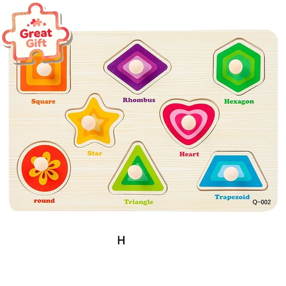 Qocolcyl Wooden Puzzles for Toddlers 12-18 Months,Animal Fruit Number Shape Matching,Montessori Early Educational Toy Kids Preschool Ages 3 4 5 6+ Puzzle Board Set for Christmas Holiday Birthday Gift