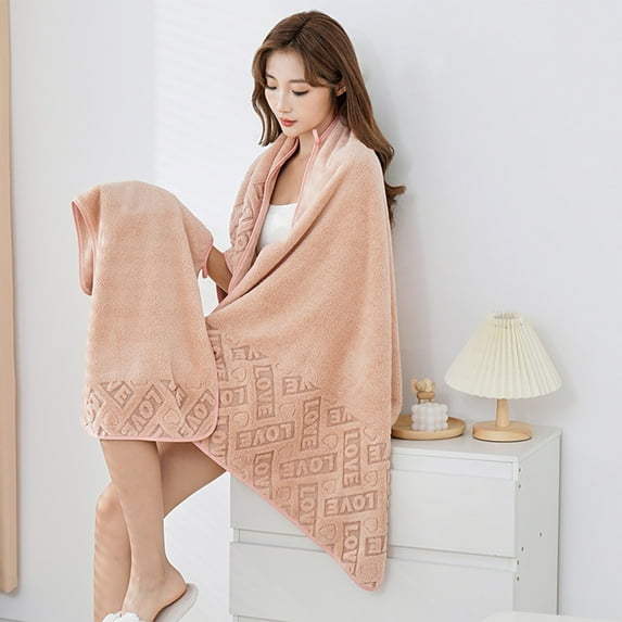 Qocolhg 100% Cotton Oversized Bath Towel on Clearance, Ultra Soft Highly Absorbant Compact Quickdry & Lightweight Large Bath Towels for Bathroom Gym Travel Camp Pool, Lighter Weight,28x55 inch Orange