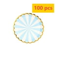 thumbnail image 1 of Qocolhg 100 Pcs Floral Paper Plates for Tea Party Decorations,Disposable Dessert Plates with Gold Foil Scalloped Edging,for Bridal Shower,Garden,Wedding,Mother's Day Afternoon Tea Party,Clearance, 1 of 7