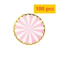 thumbnail image 1 of Qocolhg 100 Pcs Floral Paper Plates for Tea Party Decorations,Disposable Dessert Plates with Gold Foil Scalloped Edging,for Bridal Shower,Garden,Wedding,Mother's Day Afternoon Tea Party,Clearance, 1 of 7