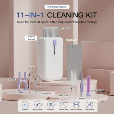 Qocolhg 11-in-1 Keyboard Cleaning Kit, Laptop Cleaning Kit Keyboard Brush Cleaner Electronics Cleaner for Cell Phone/Earbuds/Camera Lens/Computer with Multifunctional Cleaning Tool