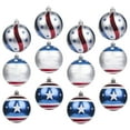 thumbnail image 1 of Qocolhg 12 Pcs 2.36 inch Patriotic Ornaments Hanging Balls, 4th of July Independence Day Tree Ornaments, Red White Blue Balls for Holiday Wedding Memorial Day Veteran Day Tree Decorations, Clearance, 1 of 7