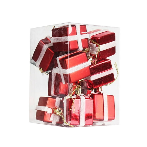 Qocolhg 12 Pcs Christmas Decorations Plastic Electroplating Gift Bag Special Christmas Tree Pendant Hanging Gift Xmas Decoration Ornaments Decor for Home Decor Christmas Ornaments Clearance