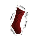 thumbnail image 1 of Qocolhg 18 Inch Large Size Cable Knit Christmas Stockings, Unique Burgundy Xmas Stocking Decorations for Family Holiday Season Decor, Christmas Hanging Ornaments, Red, 1 of 5