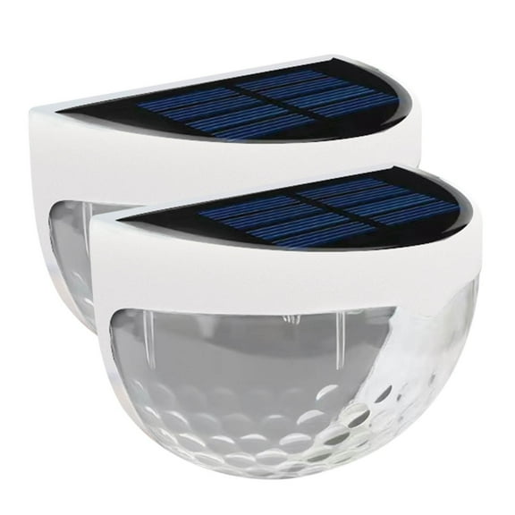 Qocolhg 2 Pack Solar Fence Lights Outdoor Deck Lights Solar Wall Lights Outdoor Waterproof LED Solar Stairway Lights Outdoor Yard Lights Solar Powered, Clearance