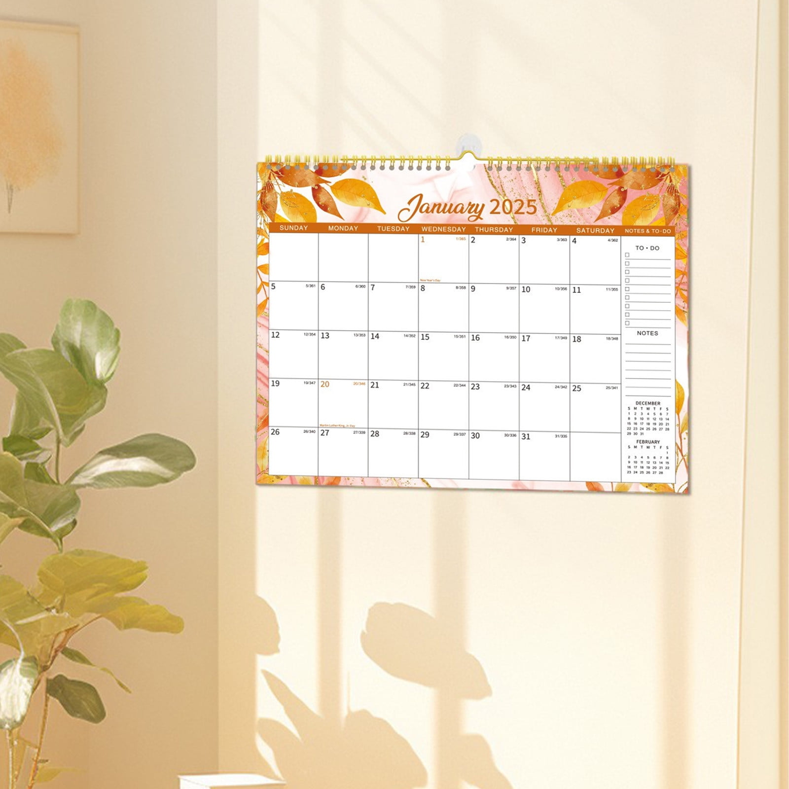Qocolhg 2025 Wall Calendar Includes Jan 2025 to Dec 2025 12 Monthly