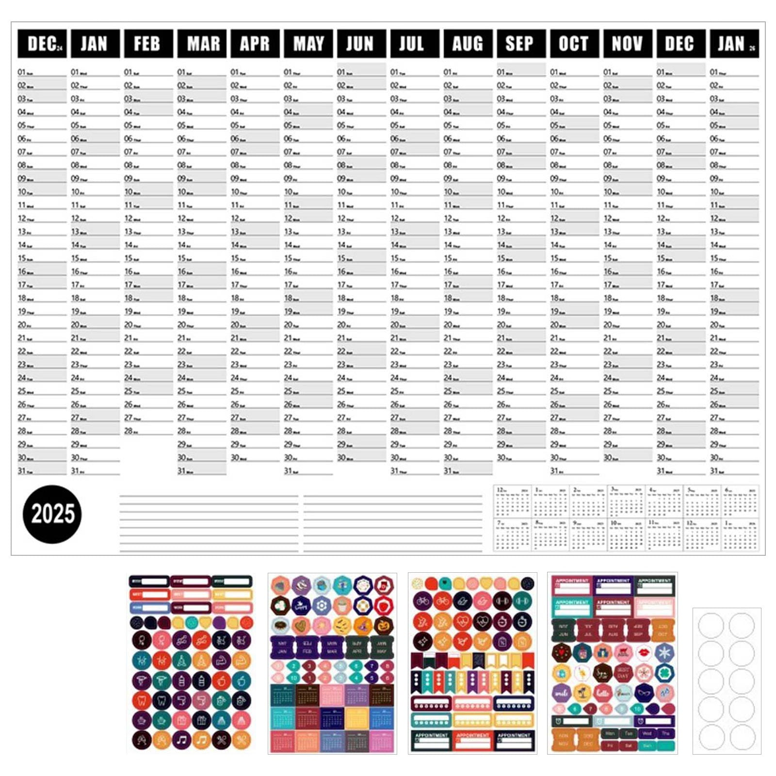 Qocolhg 2025 Wall Calendar, 2025 Yearly Large Wall Calendar, Full Year