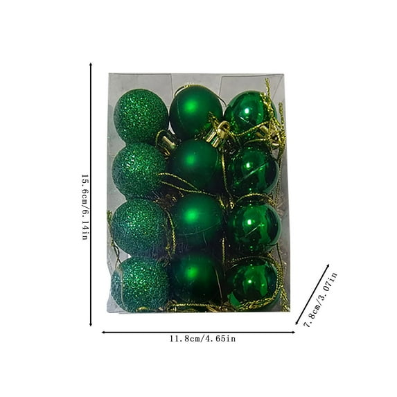 Qocolhg 24pcs 1.57 Inch Small Christmas Balls Ornaments Set Shatterproof Christmas Decorations Tree Balls for Holiday Wedding Party Decoration, Christmas Tree Hanging Ornaments Clearance