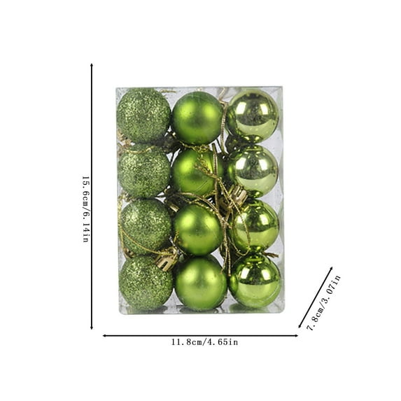 Qocolhg 24pcs 1.57 Inch Small Christmas Balls Ornaments Set Shatterproof Christmas Decorations Tree Balls for Holiday Wedding Party Decoration, Christmas Tree Hanging Ornaments Clearance
