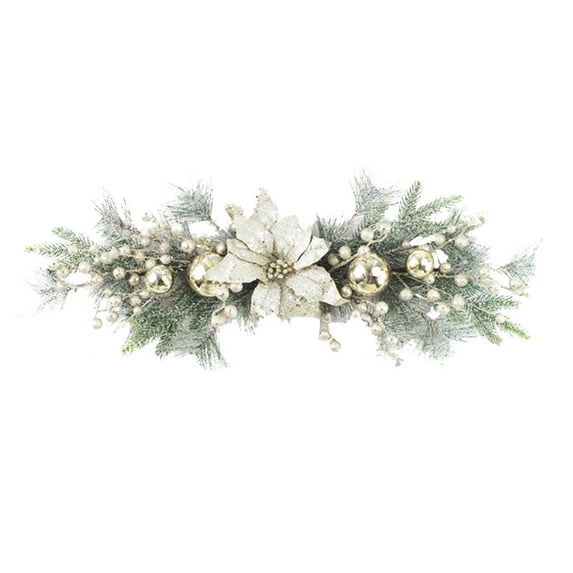 Qocolhg 28 Inch Christmas Wreath Artificial Pine Wreath Handmade Winter Wreath with Bowknot Christmas Decoration for Front Door Home Indoor Outdoor Farmhouse Wall Window Xmas Holiday Clearance