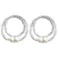 thumbnail image 1 of Qocolhg 2pcs Curtain Tiebacks Clips Strong Magnetic Tie Band Home Office Decorative Drapes Weave Holdbacks Holders European for Blackout Sheer Window Treatment on Clearance, 1 of 2