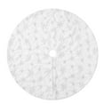 thumbnail image 1 of Qocolhg 31 Inch Christmas Tree Skirt Dining Room Table Decor New Year Home Decor Skirt White Xmas Tree Bottom Mat Christmas Tree Collar Christmas Decorations Plush Fabrics Apron Party Supplies, 1 of 8