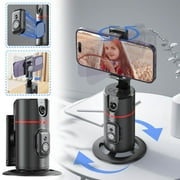Qocolhg 360 Rotation Auto Face Tracking Tripod, No App, Smart Shooting Phone Holder, Body Phone Camera Mount Extendable Body Smart Tracking Tripod for Vlog Video Streaming, Rechargeable Battery