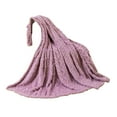 thumbnail image 1 of Qocolhg 3D Jacquard Leaf Coral Fleece Blankets, Twin/Full/Queen Size Bed Blankets/Bedspreads, Soft Warm Solid Color Plush Fleece Throw Blankets for Couch, Sofa, Bed, All Season, 39.3x47.2inch, 1 of 4