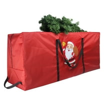 Qocolhg 3ft/4ft/5ft/9ft Christmas Tree Storage Bag, Heavy Duty Extra Large Artificial Christmas Tree Bag with Reinforced Handles and Dual Zippers Wide Opening Clearance(Red)