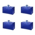 thumbnail image 1 of Qocolhg 4 Pack Large Moving Bags with Zippers & Carrying Handles, Moving Bag for Packing Clothes, Durable Storage Bin Organizer, Heavy Duty Storage Tote Moving Boxes, Space Saving, Blue, 1 of 6