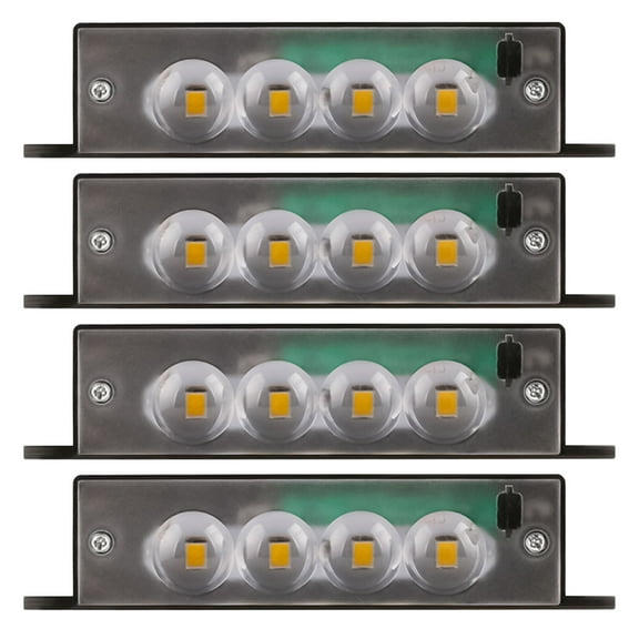 Qocolhg 4 Packs LED Hardscape Lighting, Retaining Wall Light Paver Lighting, Daylight White Outdoor Step Light, Solar Wall Light Outdoor Garden Light Wall Light Garden Wall Light Outdoor