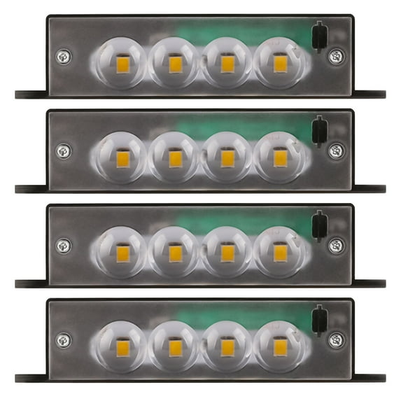 Qocolhg 4 Packs LED Hardscape Lighting, Retaining Wall Light Paver Lighting, Daylight White Outdoor Step Light, Solar Wall Light Outdoor Garden Light Wall Light Garden Wall Light Outdoor