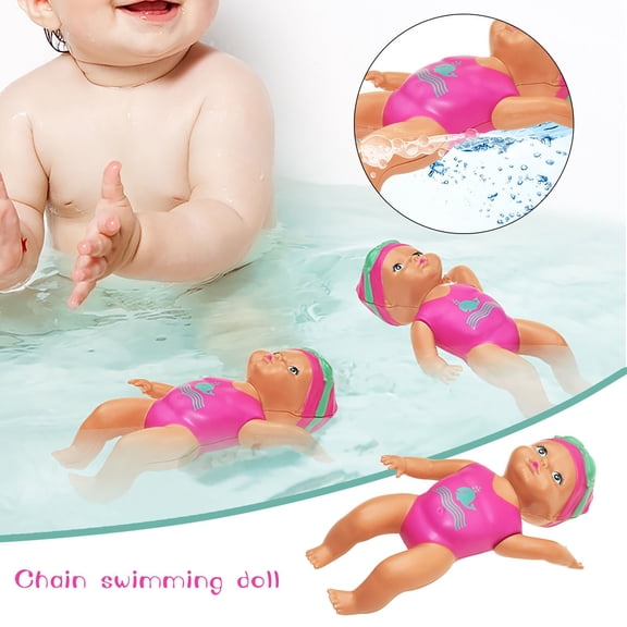 Qocolhg Up to 40% off! 2 Pack Swimming Doll Toy for Toddlers, Windup 6 Inch Swimming Girl Bath Toy Bathtub Swimming Doll Clockwork Swimming Tub Toy Backstroke Freestyle Swim Toy Water Toy