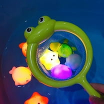 Qocolhg Up to 40% off! Light Up Bath Toys for Toddler 1-3 3-6 Year Old, Bath Time Toy for Baby Infant Ages 0-6 6-12 12-18 Months, Water Spraying Discoloration Floating Animals, Fishing Play Set