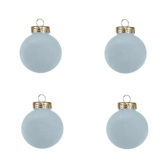 Qocolhg 4Pcs Christmas Tree Balls Ornaments , 2.36 Inch Colorful Shatterproof Plastic Decorative Baubles for Xmas Tree Decor Holiday Party Wedding Decoration (Light Blue)