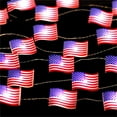 thumbnail image 1 of Qocolhg 4th of July Decorations String Lights, Red White Blue String Lights with 50 LED 16 Ft Flag Stars Patriotic Lights, Battery Operated Design for Indoor Outdoor Memorial Day Independence Day, 1 of 9
