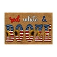 thumbnail image 1 of Qocolhg 4th of July Patriotic Coir Doormat Outdoor Summer Independence Day Memorial Day Rugs Non Slip Welcome Doormats for Kitchen Front Porch Indside Outside Entryway, 16x24 inch, 1 of 3