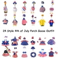 thumbnail image 1 of Qocolhg 4th of July Porch Goose Outfits for 23 inch Lawn Statue, Patriotic Costume for Goose Statue, Summer Sculpture Porch Goose Clothes for Garden Patio Anniversary Independence Day, 22 Decorations, 1 of 8