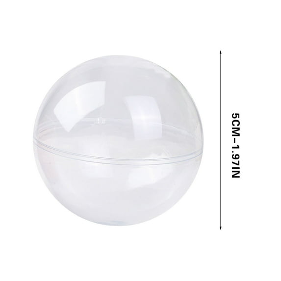 Qocolhg 5Pcs Christmas Ball Ornaments, 1.96 Inch Fillable Clear Plastic Ornaments Balls DIY Christmas Tree Decoration Baubles Decorative Hanging Ornaments for Xmas Tree Holiday Wreath Garland Decor