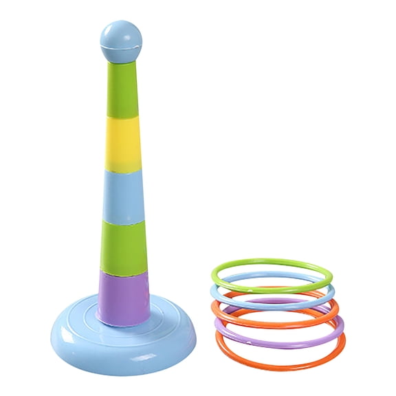 Qocolhg 6 Inch Plastic Ring Toss Game for Kids Colorful Tossing and Active Play Set Travel Ring Toss Game Toys Portable Carnival Games Indoor Outdoor Birthday Party Christmas Gifts for Kids