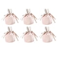 thumbnail image 1 of Qocolhg 6 Pcs Easter Bunny Gift Bags with Drawstring Rabbit Ear Velvet Bag 5.5 x 6.3 Inch Easter Bunny Candy Treat Bag Bunny Party Favors Easter Egg Hunt Prizes for Baby Kids Basket Stuffers, 1 of 5