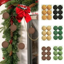 Qocolhg 6 Velvet Christmas Balls Ornaments Set, Shatterproof Large Plastic Christmas Tree Decoration, Farmhouse Christmas Ball Hanging Ornament for Xmas Tree, Wreath, Garland, Party, Black