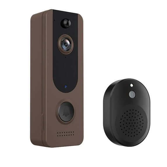 Qocolhg 720p Video Doorbell Camera Wireless with Chime, AI Human Detection, 2-Way Audio, FHD Live View, Wire-Free, Night Vision, Cloud Storage, Battery Powered, Indoor Outdoor Surveillance