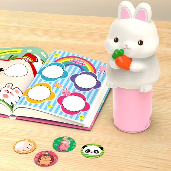 Qocolhg Activity Pad & Sticker Stamper,Arts & Crafts Fidget Toy Collectible,Play Travel Toy for Girls Boys Age 3+,Party Favors Stocking Stuffers Birthday Christmas Holiday Easter Kids Gifts Clearance