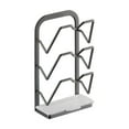 thumbnail image 1 of Qocolhg Adjustable Pot Lid Organizer Rack, Pot Lids Holder for Cabinet Door/Wall, No Drilling Adhesive Wall/Door Mounted Rustproof Pot and Pan Cover for Kitchen Storage, Clearance, 1 of 8