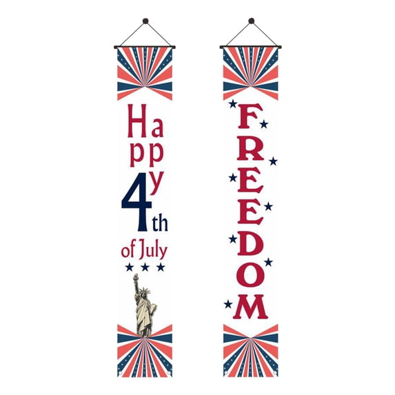 Qocolhg American Flag Patriotic Soldier Porch Sign Banners,Patriotic Decorations for Memorial Day 4th of July Independence Day Veterans Day Labor Day Hanging Banner for Yard Outdoor Clearance