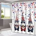 thumbnail image 1 of Qocolhg American Themed Patriotic Shower Curtain 4th of July Independence Day Shower Curtain with Hooks Set Blue Red Stars Shower Curtains for Bathroom Waterproof Fabric 72 x 72 inch, Clearance, 1 of 6