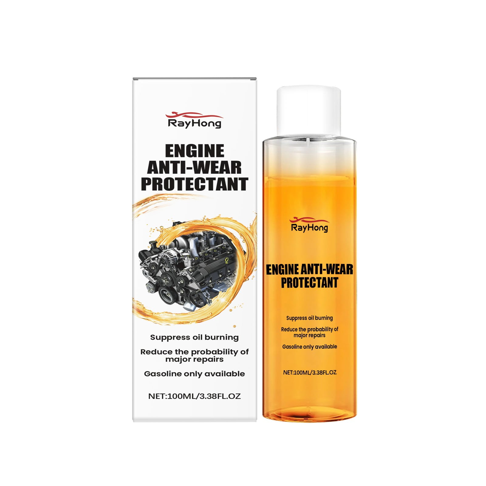 Qocolhg Anti-Wear Engine Treatment Oil Additive, Highly Effective Engine Anti-Wear Protectant, Engine Anti-Wear Protectant, Transmission Fluid Additive for Car, Noise Reduction and Shaking Cure