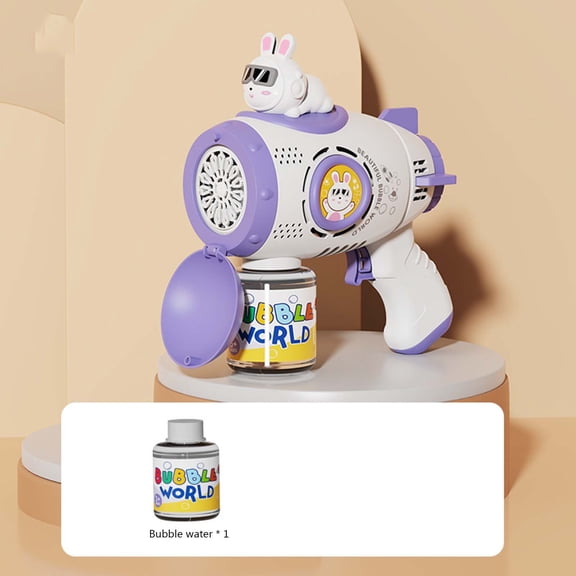 Qocolhg Automatic Bubble Machine for Toddlers 1-3 3-5 4-8, Cute Handheld Bubble Gun Toy for Kids Boys Girls, Bubble Blaster for Summer, Party Favors, Outdoor Activity, Bubble Blower on Clearance
