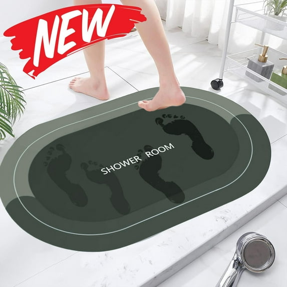 Qocolhg Bathroom Rugs 40x60cm, Extra Soft Absorbent Bath Rugs, Rubber Backing Quick Dry Non Slip, Machine Washable Bath Mats for Bathroom Floor, Tub and Shower, Home Decor Accessories, Black