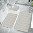 thumbnail image 1 of Qocolhg Bathroom Rugs Set of 3,Absorbent Microfiber Bath Rugs and U-Shaped Contour Toilet Rug Area Rug,Non-Slip Bath Carpet,Home Decor Accessories,Bath Mat Set for Bathroom Christmas Clearance,Beige, 1 of 1