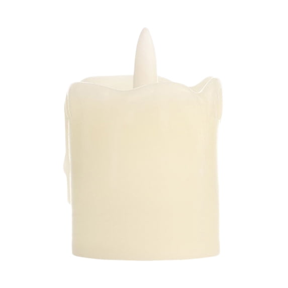 Qocolhg Battery Operated Flameless Candles, Realistic Flicker Flickering Bright Electric Electronic LED Cylindrical Paraffin Candle Lights for Wedding Party Christmas Halloween Decorations, 2 Inch