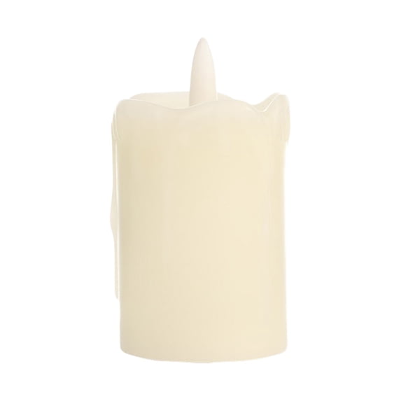 Qocolhg Battery Operated Flameless Candles, Realistic Flicker Flickering Bright Electric Electronic LED Cylindrical Paraffin Candle Lights for Wedding Party Christmas Halloween Decorations, 3 Inch