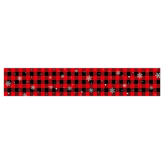 Qocolhg Buffalo Plaid Table Runner 13.8x72.8 Inch Red and Black Check Christmas Table Runner Gingham Table Runner for Family Dinner Outdoor Indoor Party Thanksgiving Christmas Decorations