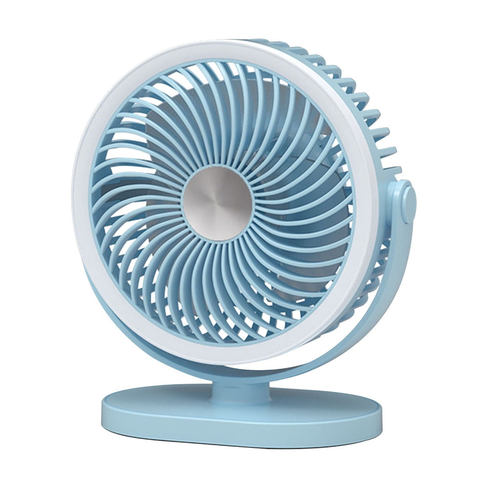 Qocolhg Camping Fan with Led Lantern - Small Rechargeable Battery Operated Tent Fan with Light and Hanging Hook for Outdoor Camping Tent RV Travel Fishing Hurricane Emergency Power Outage Blue